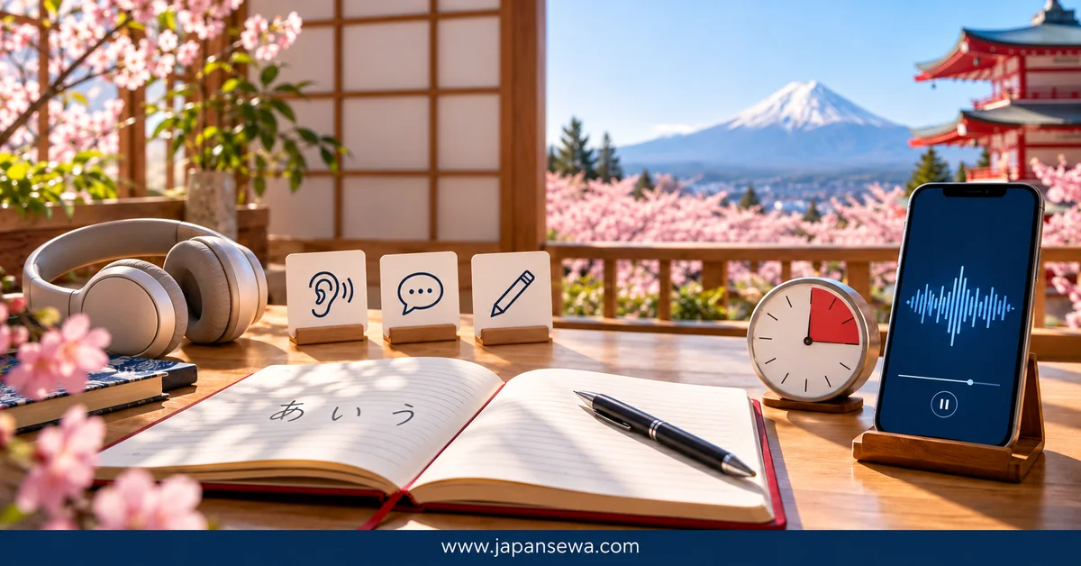 Simple 15-minute daily practice to learn Japanese.