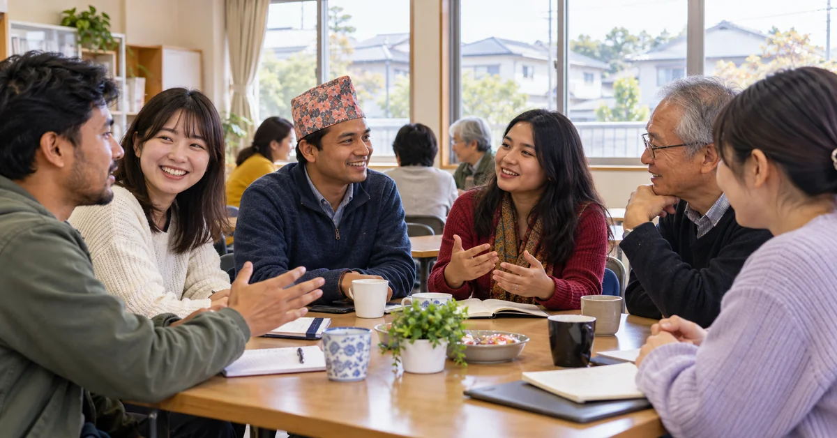 How can one connect with the Nepali and local Japanese communities in Japan?
